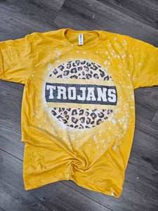 Trojan Bleached Round Design Shirt