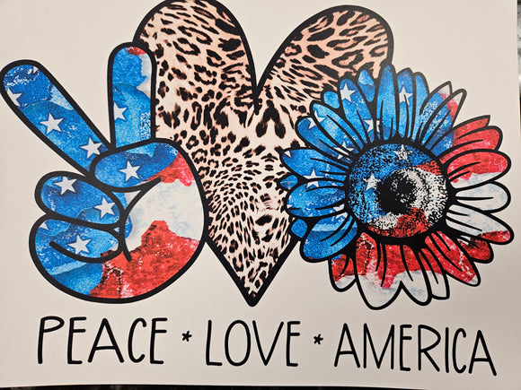 Peace Love America Tee