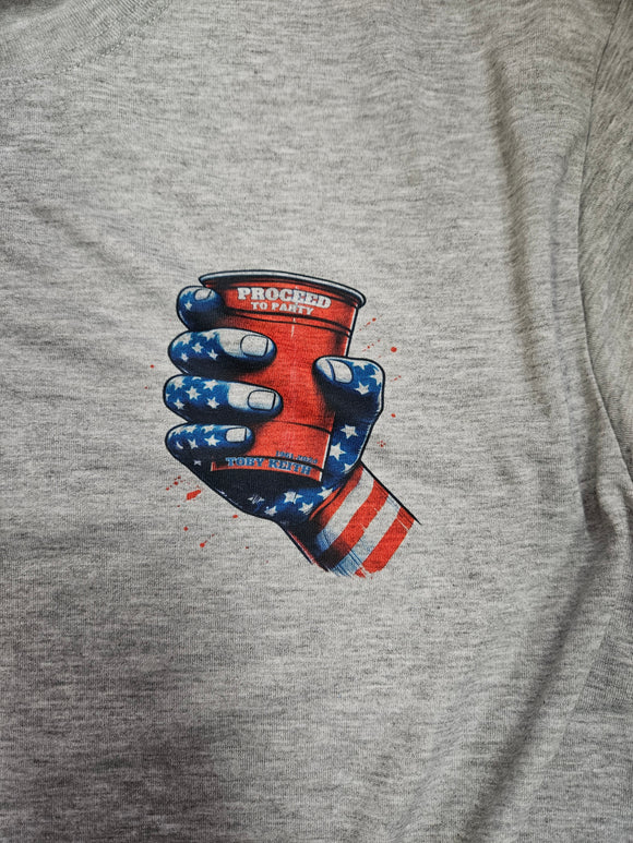 Courtesy of the red white and blue tee