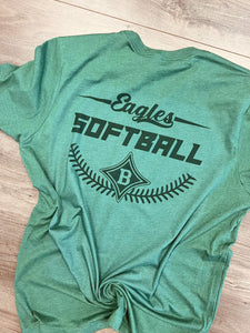 Byron Eagles Softball Tee front only