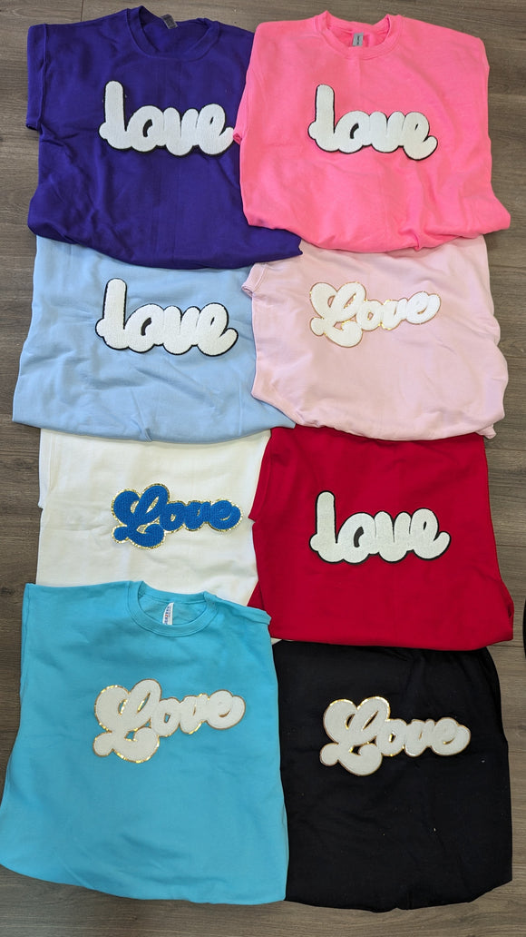 Valentine chenille Love sweatshirt