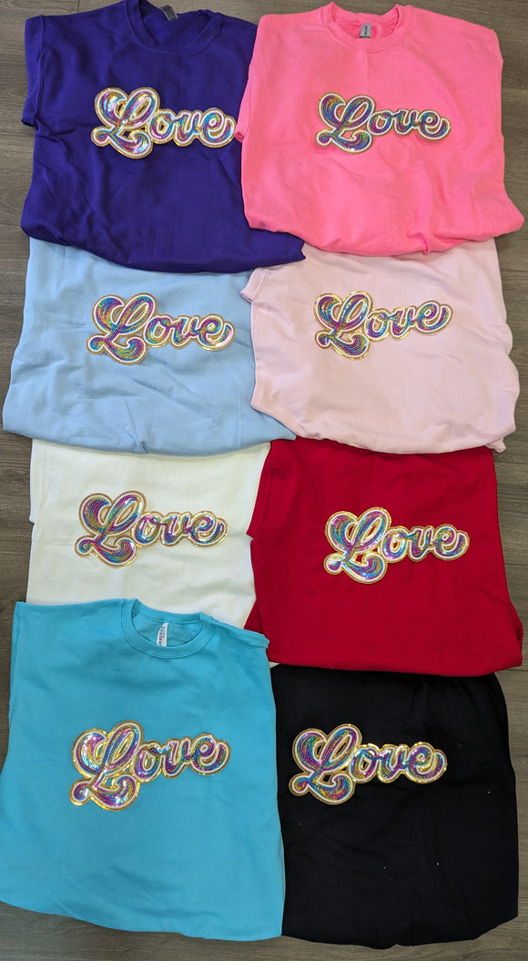 Valentine sequin Love sweatshirt