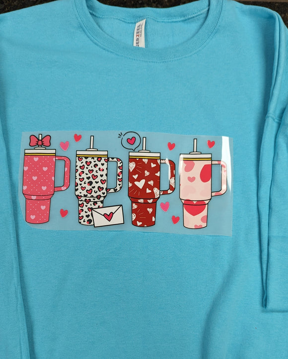 Valentine cups sweatshirt
