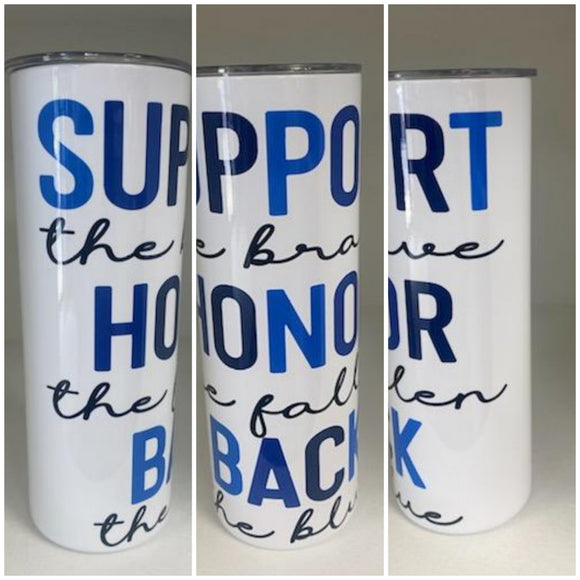 Support the Blue Tumbler