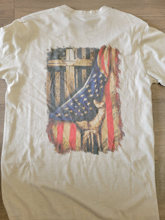 Flag with cross tee front & back