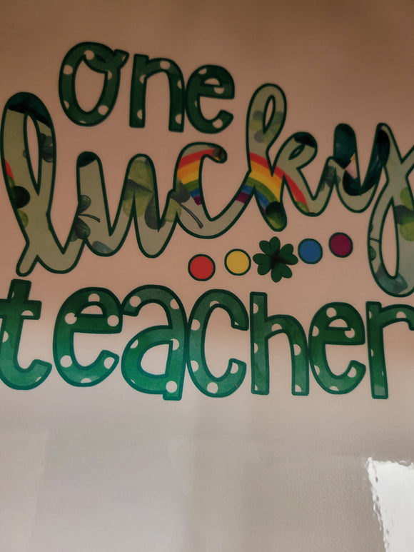 One Lucky Teacher tee