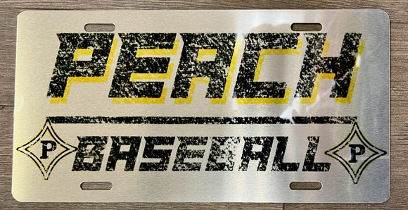 Peach County Baseball License Plate