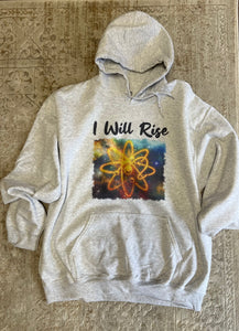 OLET I Will Rise Frayed Hoodie | Front only
