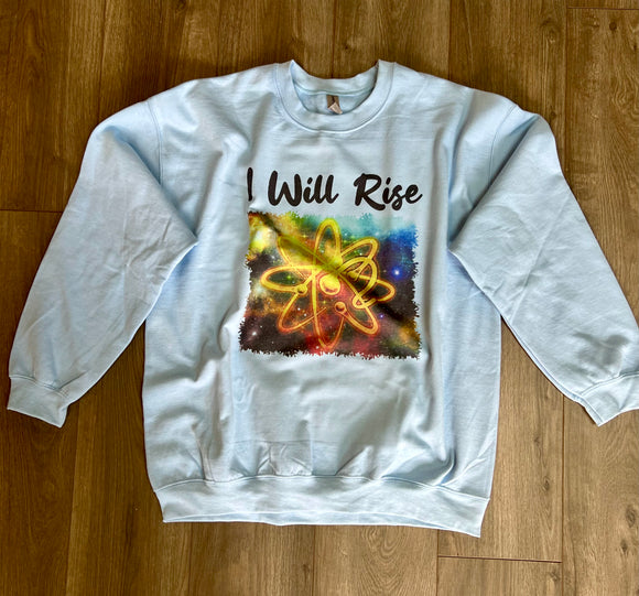 OLET I Will Rise Frayed Sweatshirt | Front only